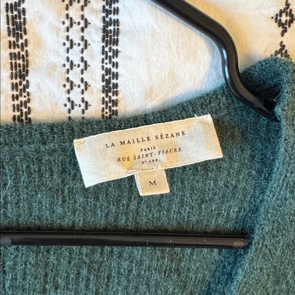Sezane Barry Cardigan Bottle Green - Size M - Picture 2 of 5